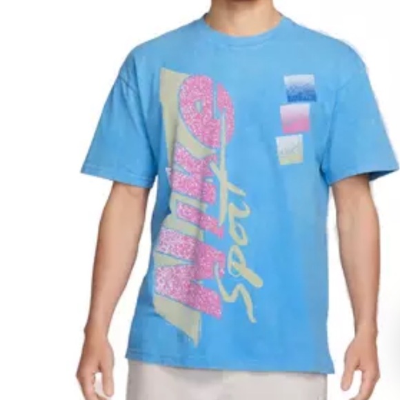 Nike Men's X-Large T-shirt Sportswear Max90 Tee cotton blue‎ w/graphics - Picture 1 of 10